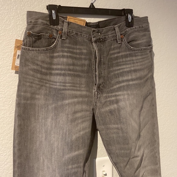 POLO RALPH LAUREN GREY HIGH WAIST SLIM
STRAIGHT CROP JEANS Size 32 NWT - Picture 6 of 15